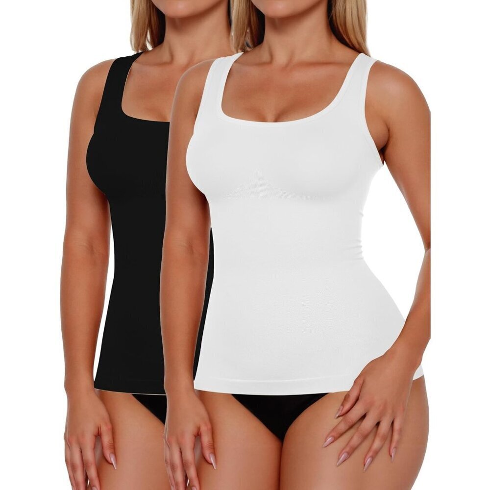 Women's Shapewear Camisole Seamless Tummy Control Plus Size Black White